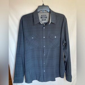 Kenneth Cole black slim fit black long sleeve button up size large